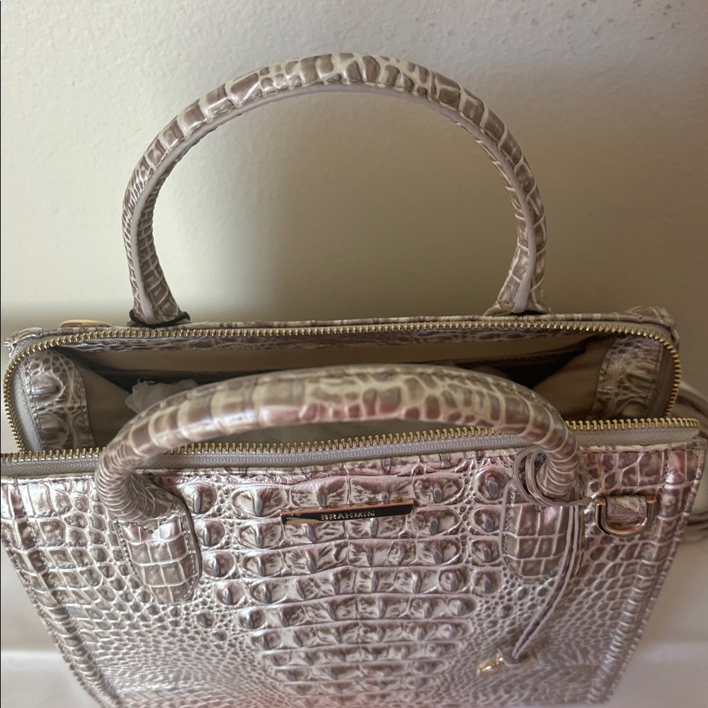 Brahmin Metallic Crocodile Embossed Tote - Picture 5 of 8